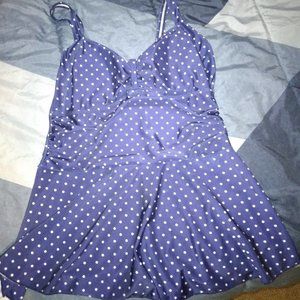 3x large blue polka dot bikini top